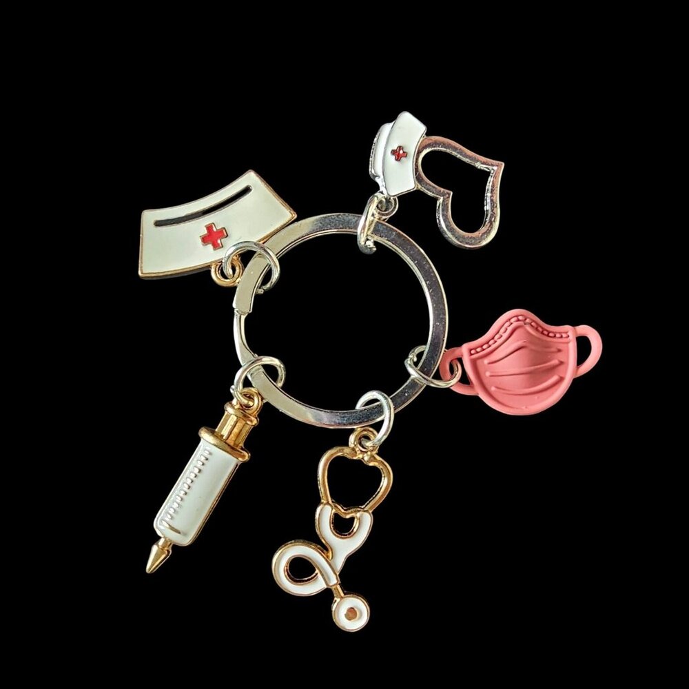Nurse Keychain Bag Backpack Charm Practitioner Student Graduation Thank You